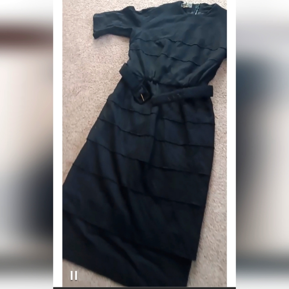 Vintage 60's black Ivan Frederics dress of California